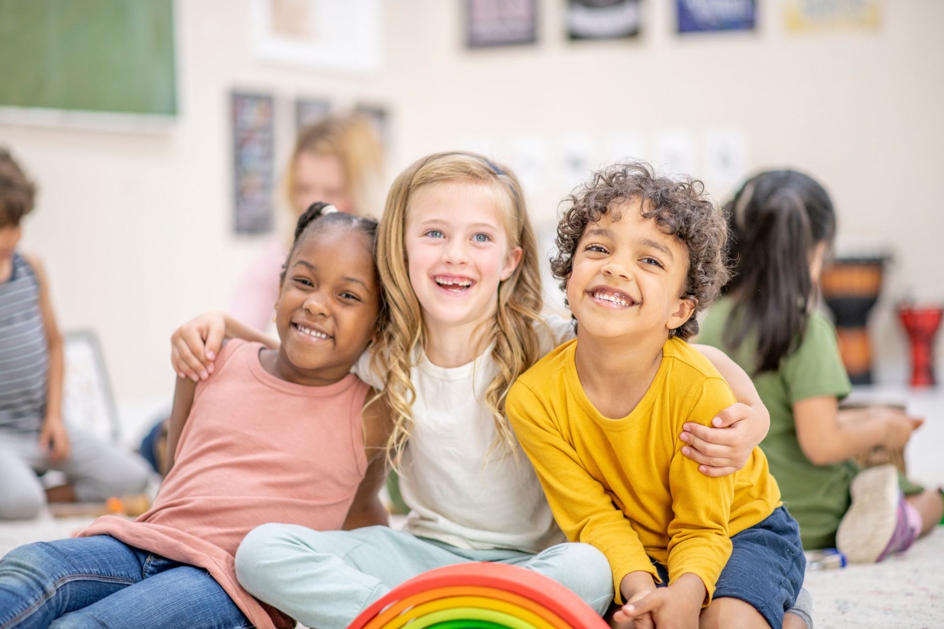 Happy Preschool Children Stock Photo